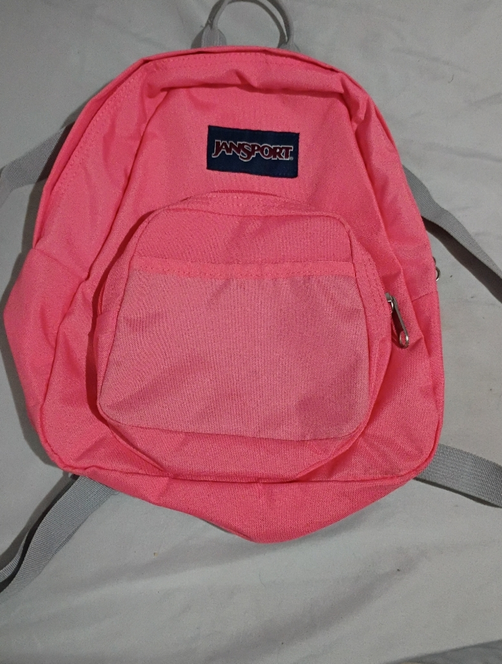 Jansport Coral Mini Backpack with Gray Straps